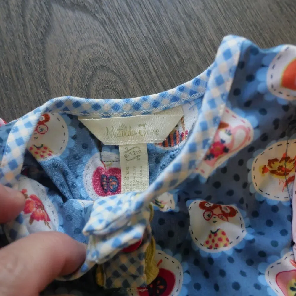 Matilda Jane Teacher's Pet Short Romper 6-12 Months Baby Ruffles Bubble Romper